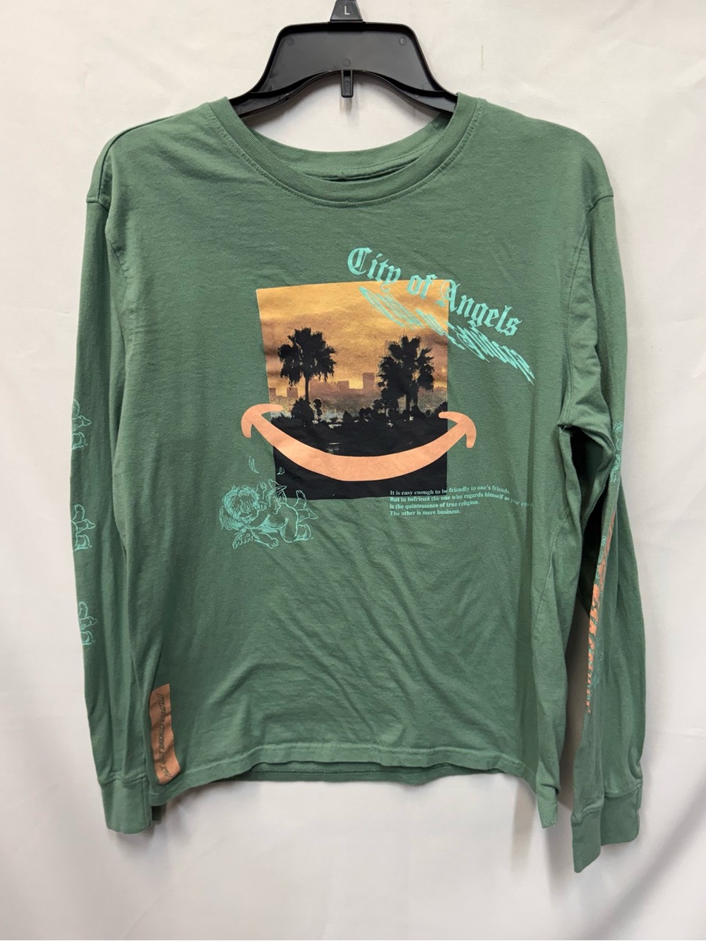 Brooklyn Cloth Mint Green Graphic Long Sleeve Tee